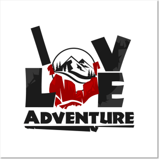 I love heart adventure Posters and Art